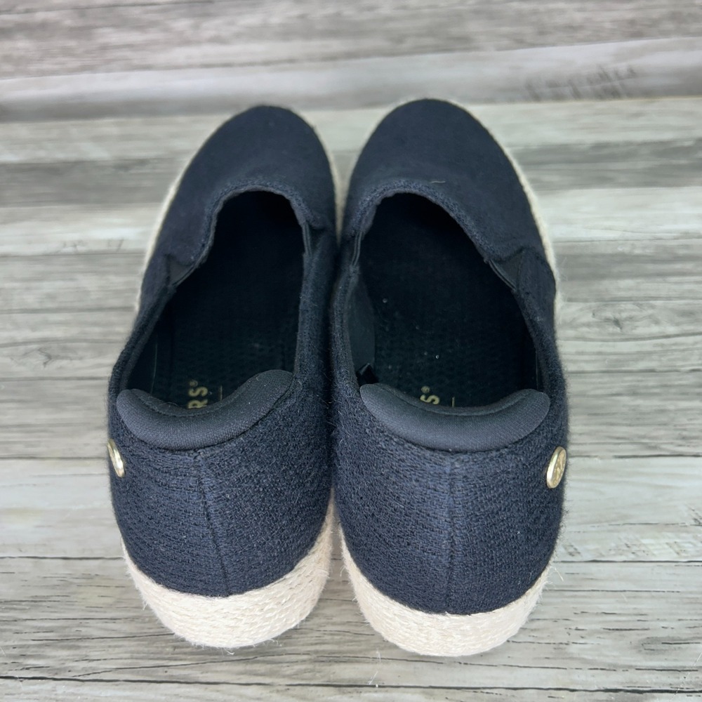 Skechers Martha Stewart Shoes Womens Size 9 Black Espadrille Slip On Platform - Picture 6 of 10